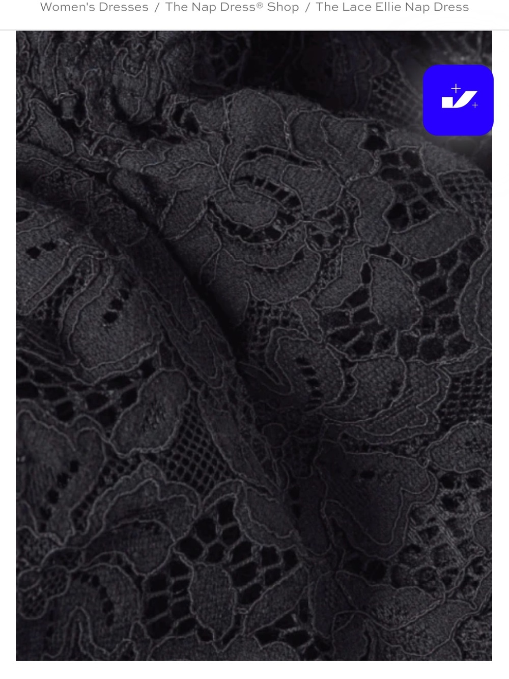 The Lace Ellie Nap Dress COLLECTOR'S EDITION Black Lace | Size XS - Picture 2 of 5